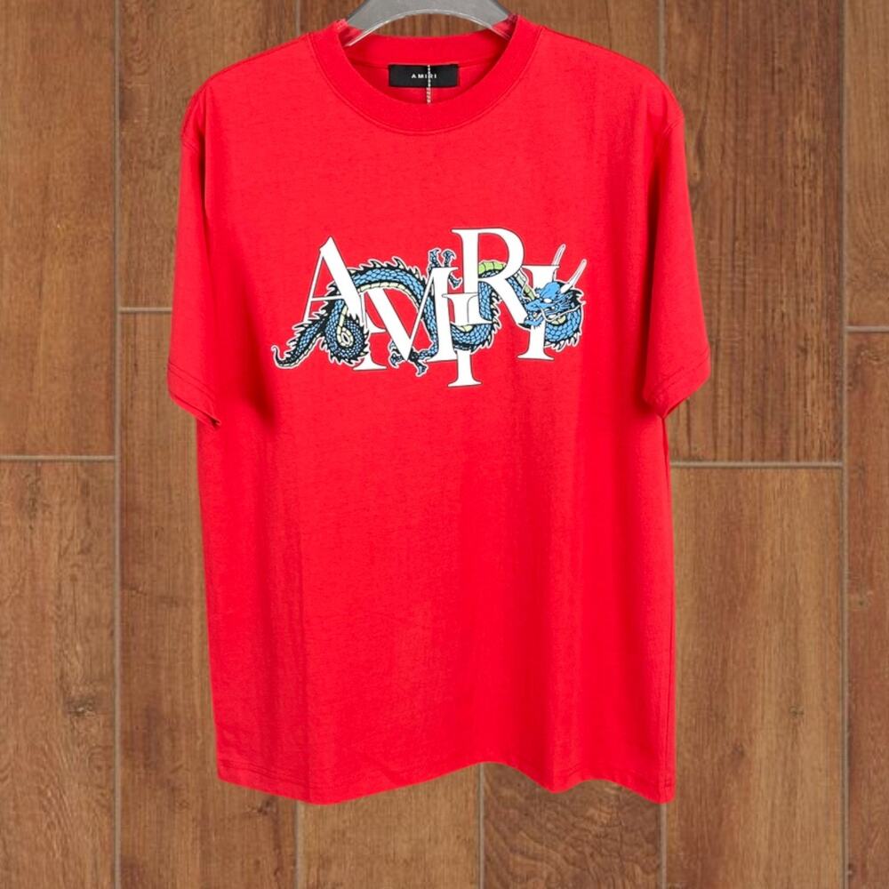AMIRI red short-sleeved T-shirt